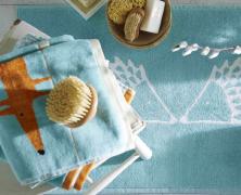 Махровый коврик для ванной Blanc des Vosges Spike Turquoise 50х90 - фото 2