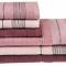 Комплект из 6 полотенец Vingi Ricami Ines Rosa 40x60 и 60x110 - фото 1