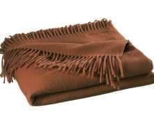 Плед из шерсти ягнёнка Steinbeck Regent Brown коричневый 130х190 в интернет-магазине Posteleon