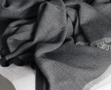 Плед беби альпака Elvang Herringbone Grey 130х190 - фото 3