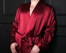 Халат шелковый мужской Luxe Dream Vine длинный в интернет-магазине Posteleon
