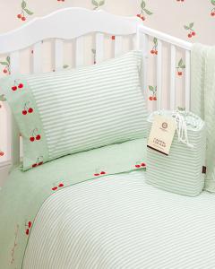 Детское постельное бельё Luxberry Вишенки 100х140 хлопок джерси - основновное изображение