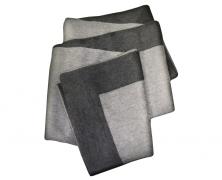 Плед кашемировый Glen Saxon Rahmen Fl.Dark Grey 130х180 с кантом - основновное изображение