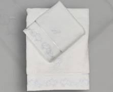 Комплект из 2 полотенец Blumarine Emanuela Silver 40x60 и 60x110 в интернет-магазине Posteleon