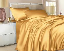 Постельное белье Luxe Dream Золотой евро 200x220 шёлк в интернет-магазине Posteleon