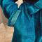 Халат махровый женский Morgenstern Никки бирюзовый с капюшоном - фото 8