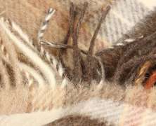 Плед альпака/меринос IncAlpaca PP-12 150x200 бело-бежево-коричневый с терракотой - фото 2