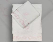 Комплект из 2 полотенец Blumarine Emanuela Rosa 40x60 и 60x110 в интернет-магазине Posteleon