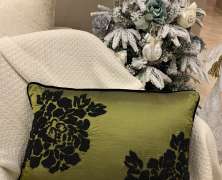 Декоративная подушка Laroche Каноя Олив 30х50 с бисером - фото 1
