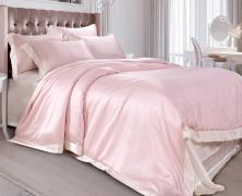 Постельное белье Luxe Dream Плаза Розовый евро 200x220 шёлк в интернет-магазине Posteleon