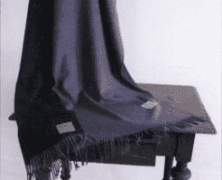Плед из шерсти ягнёнка Steinbeck Rom 3 двусторонний фиолетовый 130х190 - фото 3