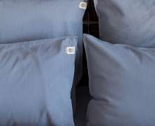 Постельное бельё Luxberry Лён и Хлопок голубой 1.5-спальное 150x210 - фото 4