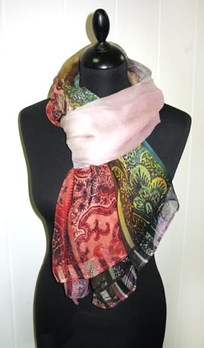 Итальянский шарф из натурального шелка "Хамелеон"