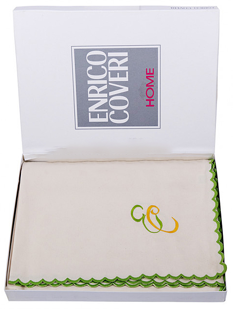 Скатерть Capua Verde 150x210 + 8 салфеток, Enrico Coveri