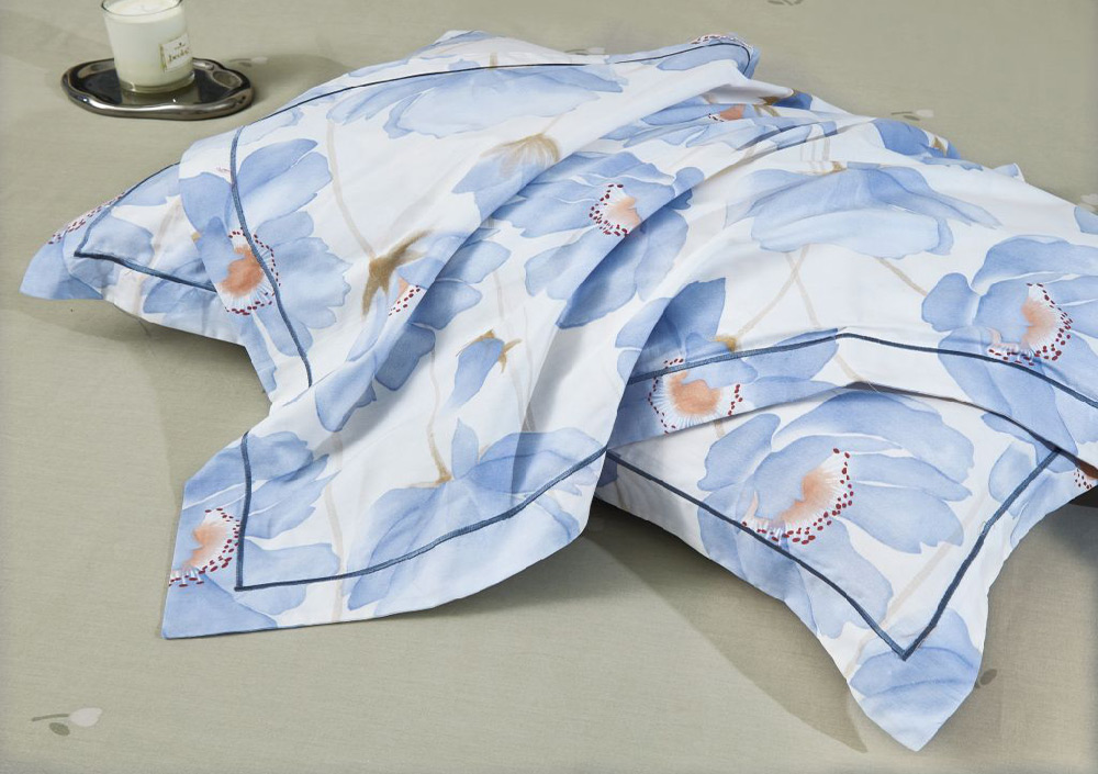Постельное белье с одеялом Asabella 2168-OMP евро 200x220 печатный сатин