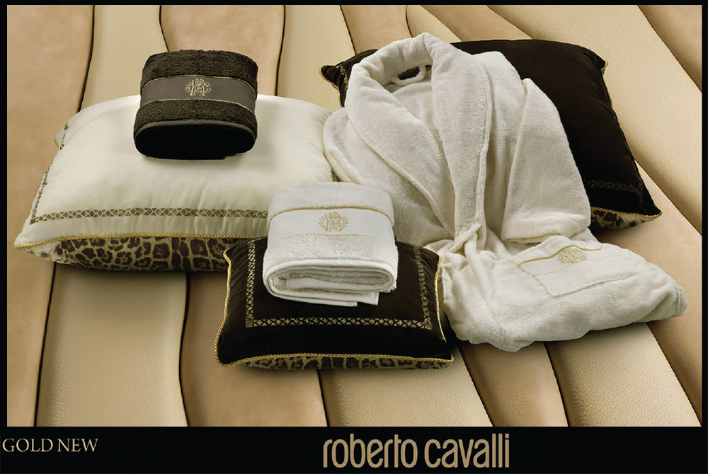 Халат махровый унисекс Roberto Cavalli Gold New ворот-шалька