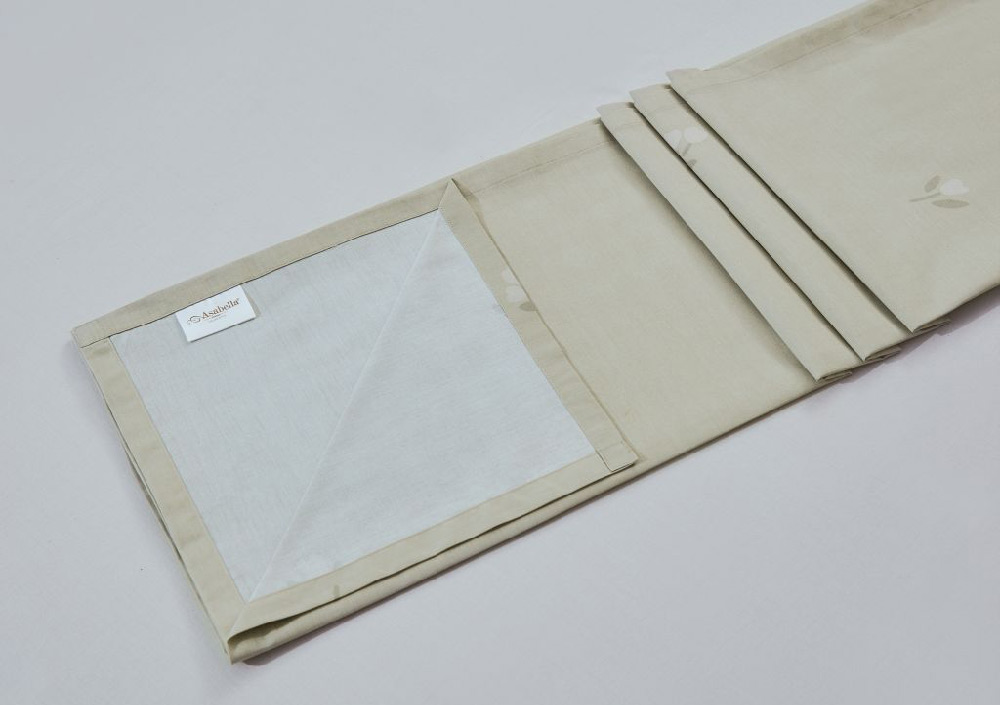 Постельное бельё с одеялом Asabella 2168-OSPS семейное 160х220 печатный сатин