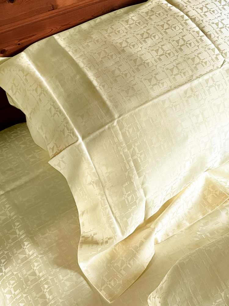 Постельное белье Palombella Everest Yellow семейное 2/150х200 сатин жаккард