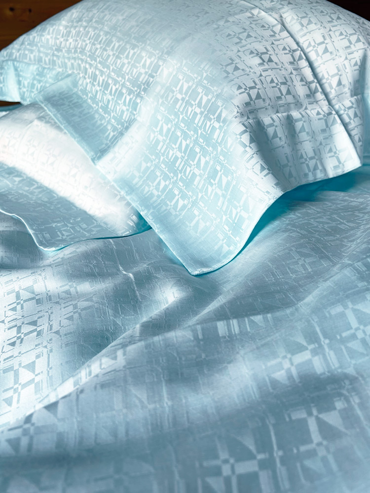 Постельное белье Palombella Everest Aqua семейное 2/150х200 сатин жаккард