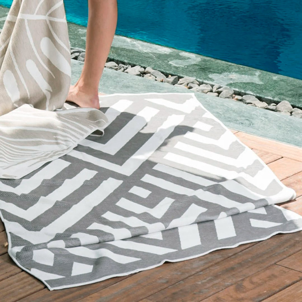Пляжное махровое полотенце L’Appartement Geometric 100х180 хлопок