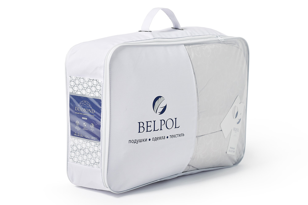 Одеяло пуховое с бортом Belpol Diamond 200х200 всесезонное