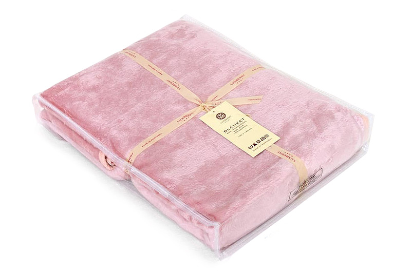 Плед хлопок/шёлк/модал Luxberry Silk 100х140 розовый