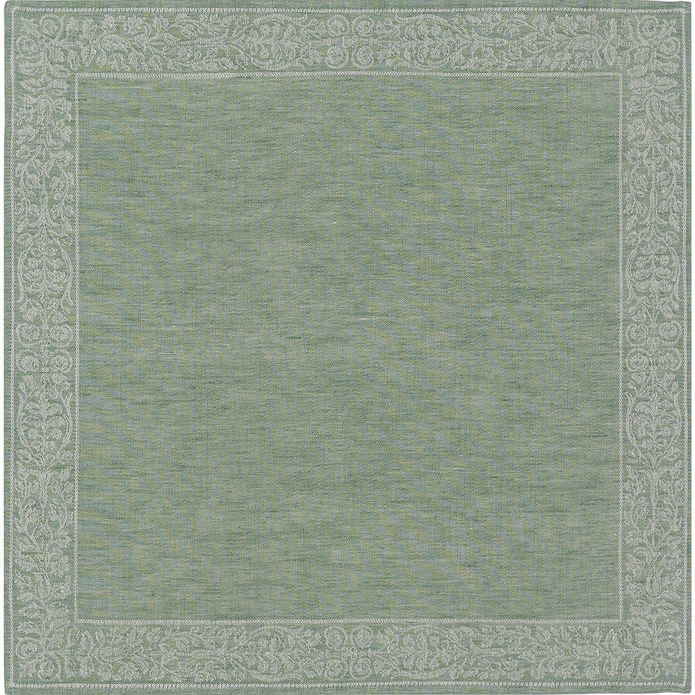 Льняная скатерть-дорожка Leitner Leinen Medici зеленая 47х150