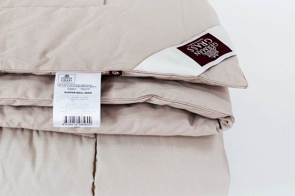 Одеяло верблюжье German Grass Almond Wool 160х220 теплое