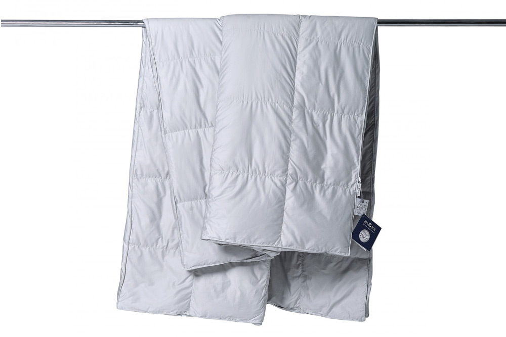 Одеяло пуховое с бортом Belpol Saturn Gray 200х200 теплое