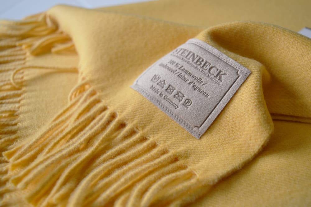 Плед из шерсти ягнёнка Steinbeck Regent Gelb желтый 130х190