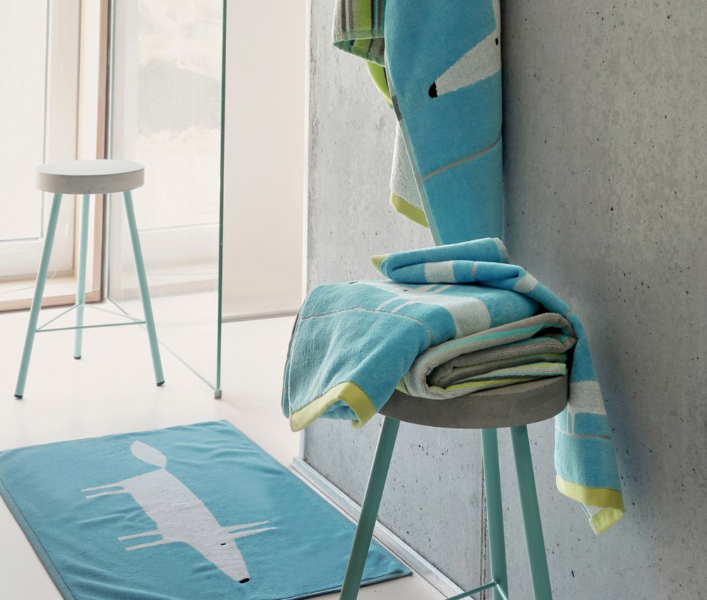 Махровый коврик для ванной Blanc des Vosges Fox Bleu 50х90