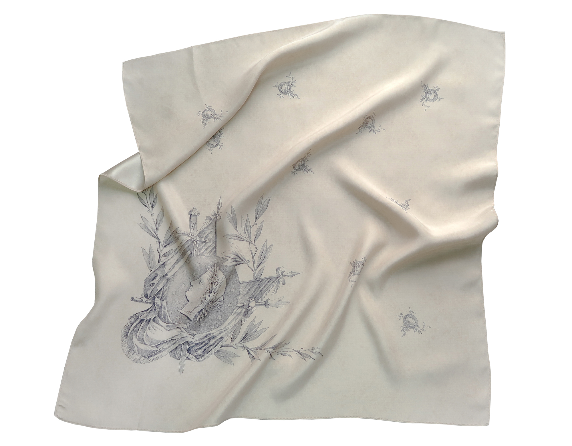 Шейный шёлковый платок Luxury Silk & Wool Antique 65х65 см