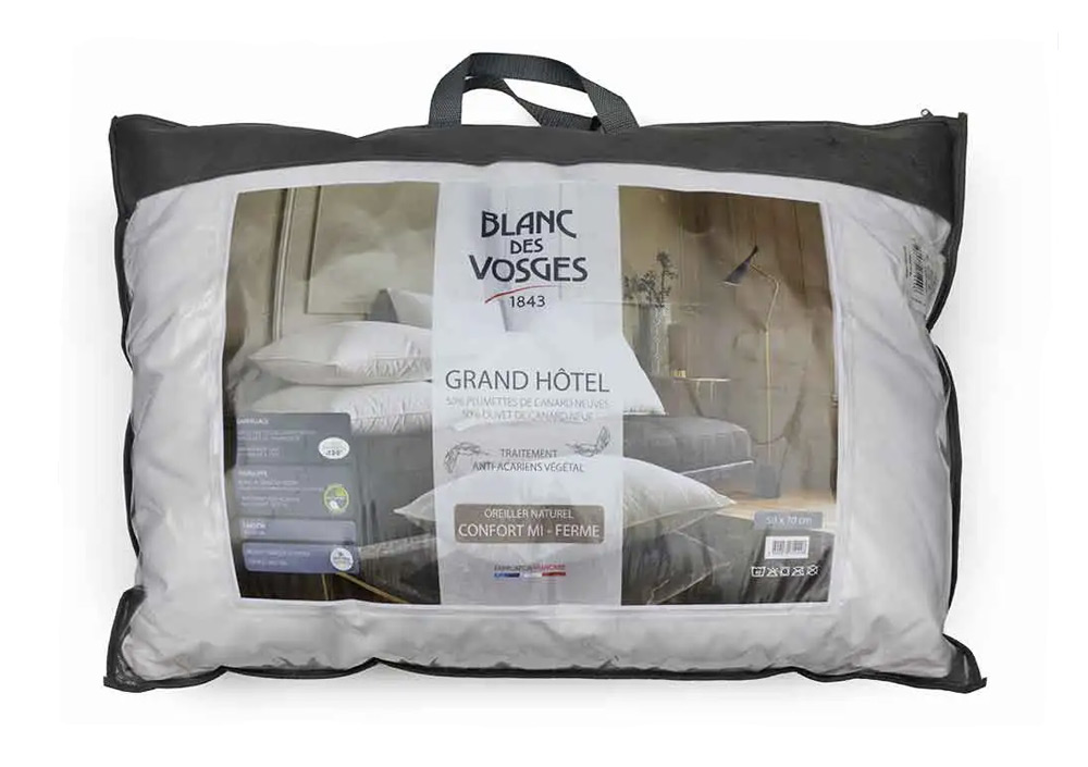 Подушка утиные пух/перо Blanc des Vosges Grand Hotel 50х70 средняя