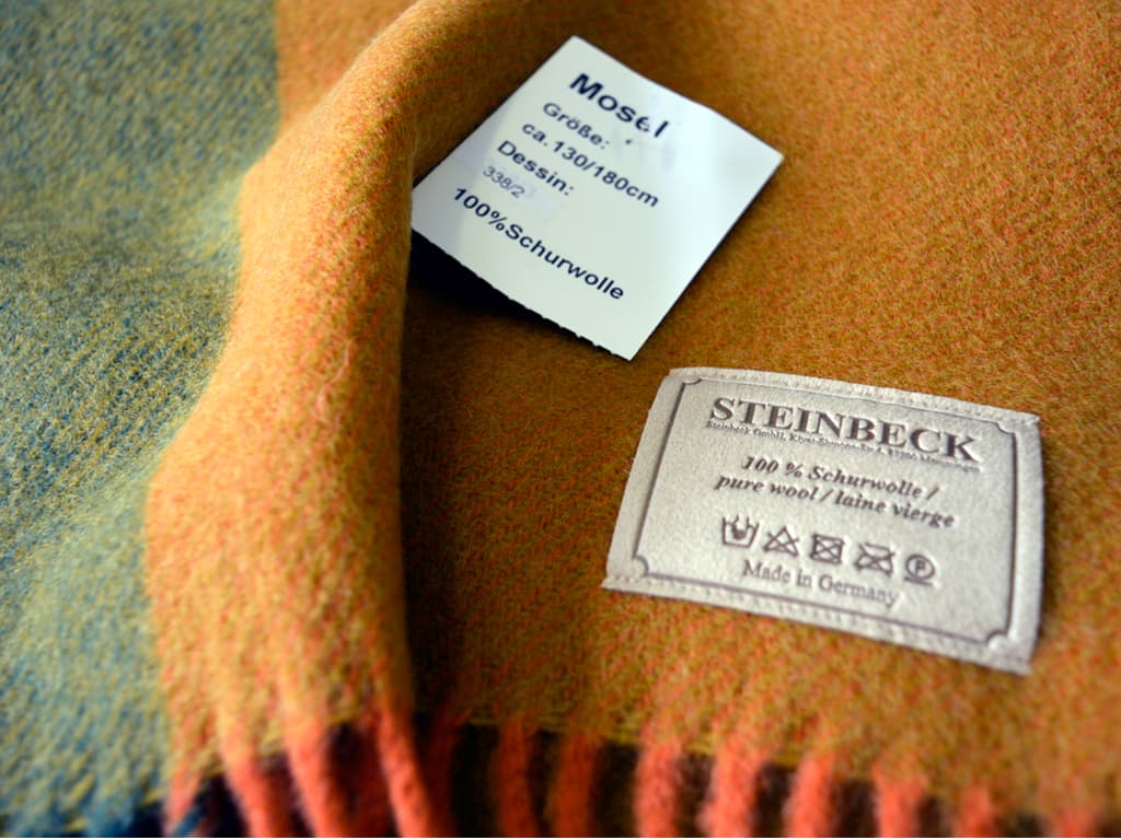 Шерстяной плед Steinbeck Mosel 338/2 многоцветный 130х180