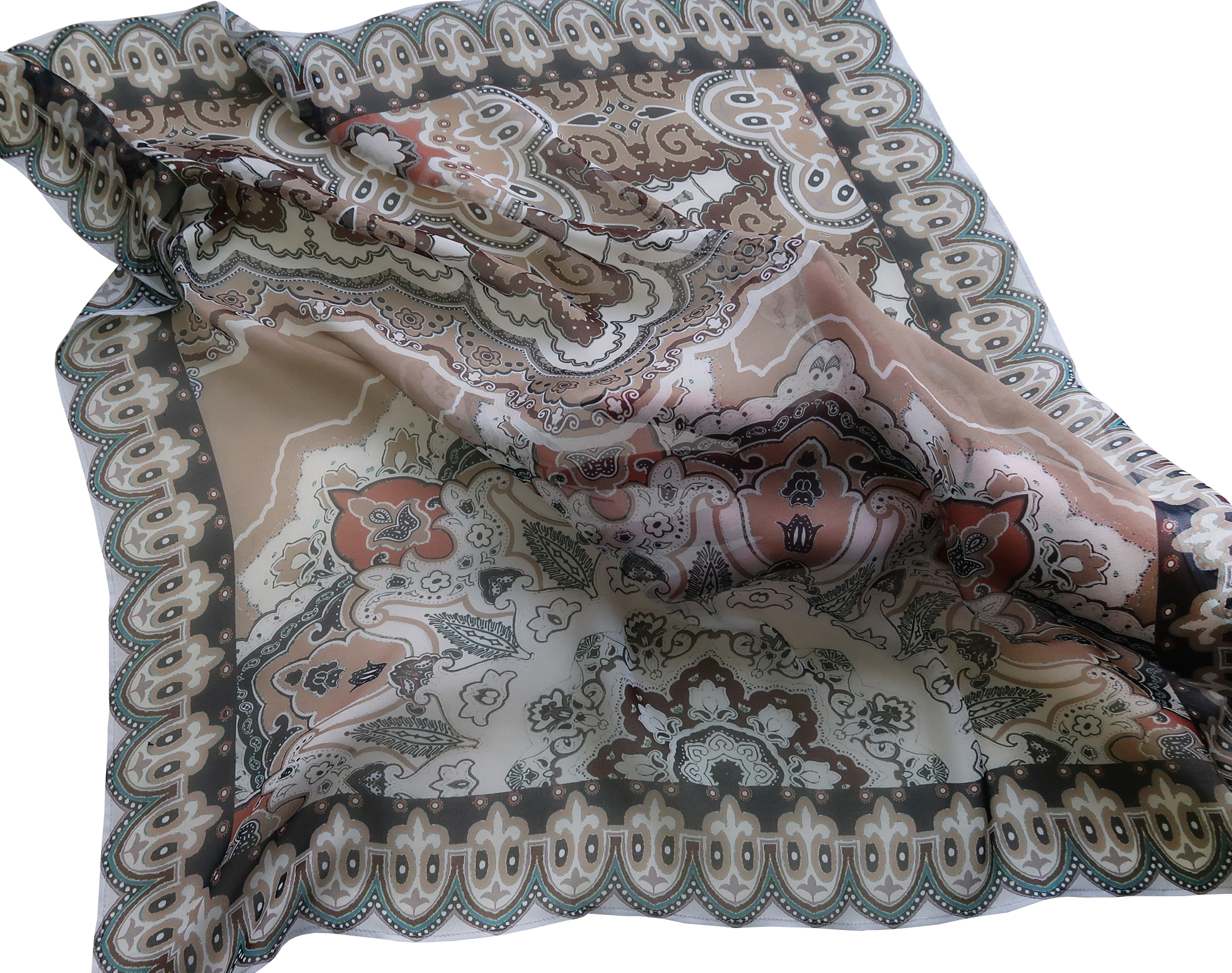 Шейный шёлковый платок Luxury Silk & Wool Modern 65х65 см