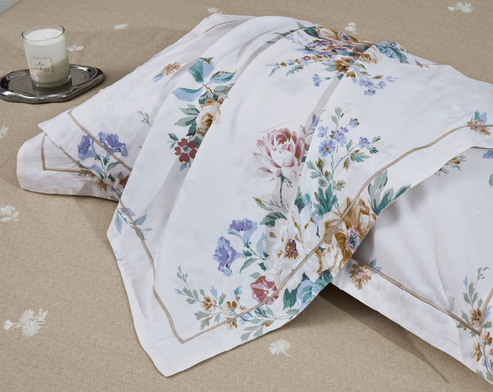 Постельное бельё с одеялом Asabella 2165-OSPS 1.5-спальное 160х220 печатный сатин