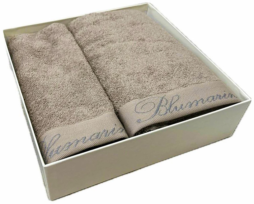 Комплект из 2 полотенец Blumarine Benessere Sabbia 40x60 и 60x110