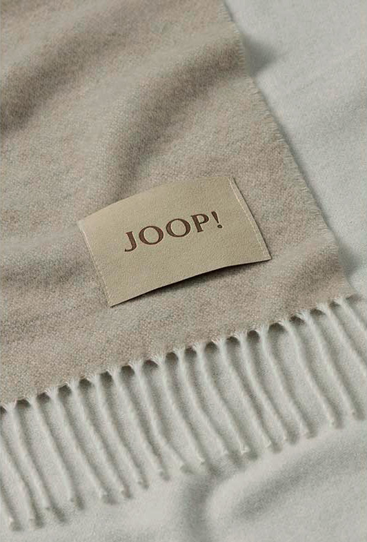 Плед шерстяной Biederlack JOOP! Sensual-Doubleface розовый/серый 130х180