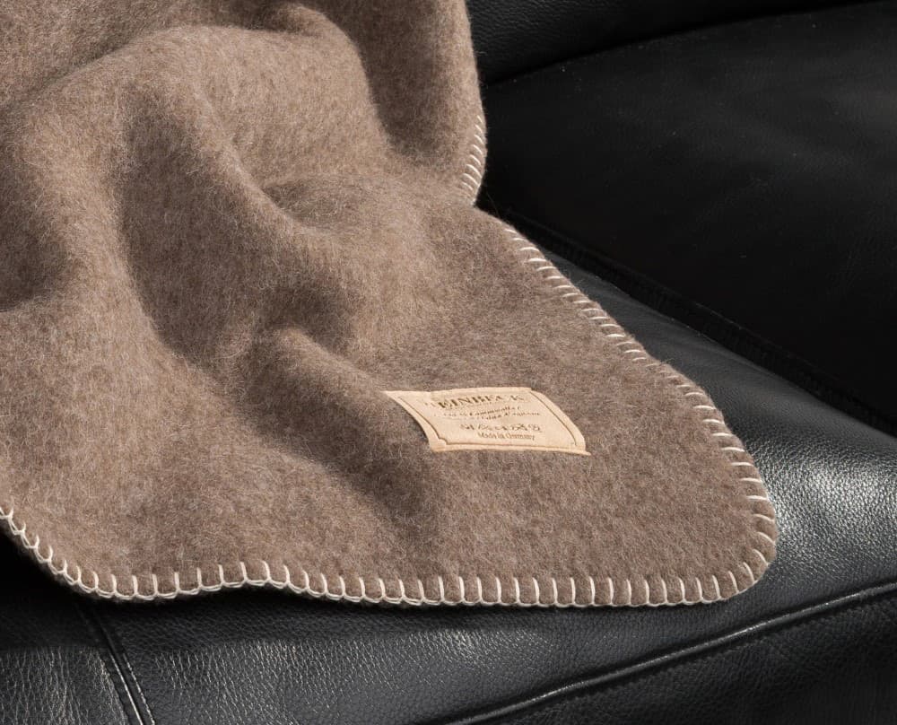 Одеяло тканое из шерсти ягненка Steinbeck Gabun Natur 150х200