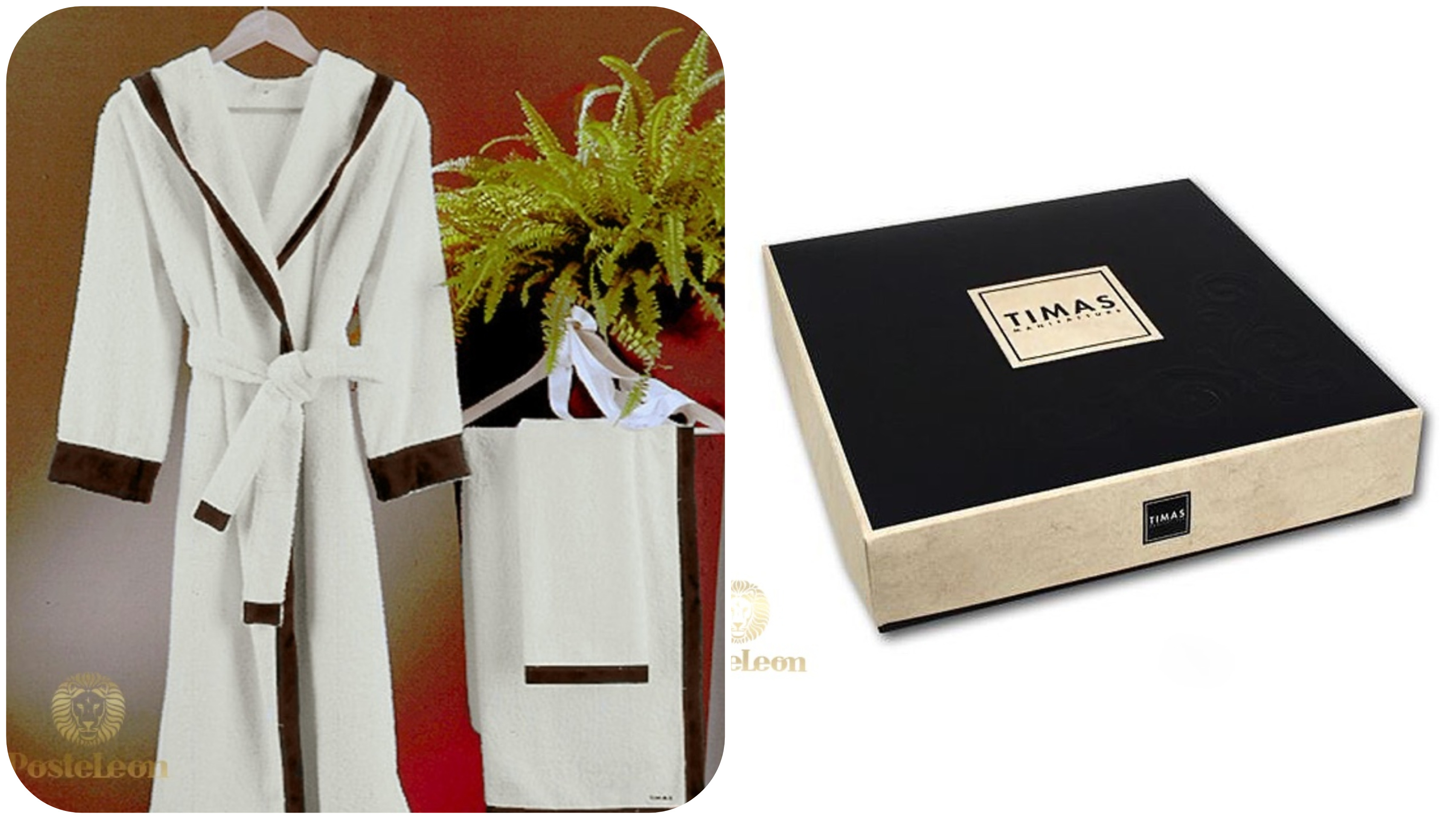Махровые халаты унисекс итальянского бренда Timas в фирменной коробке