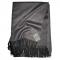 Плед Glen Saxon Lamora Black Dark Grey 130х180 шерсть ягненка/ангора - основновное изображение