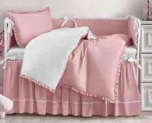 Юбка декоративная Rosa Romantica для детской кроватки 60х120 хлопок сатин, Mia - фото 1