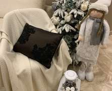 Декоративная подушка Laroche Каноя Шоколад 30х50 с бисером - фото 4