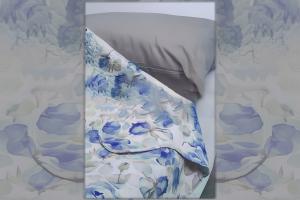 Одеяло-покрывало Servalli Rose Lee Blu 255х255 хлопок/полиэстер - основновное изображение