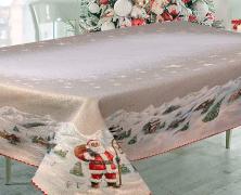 Новогодняя скатерть Vingi Ricami Noel 140х240 гобелен в интернет-магазине Posteleon