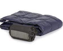 Дорожный плед-одеяло пуховый German Grass Travel синий 140х200 облегченное