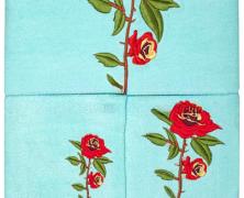 Комплект из 3 полотенец Grand Textil Rosa Turchese 40x60, 60x110 и 110x150 - фото 1
