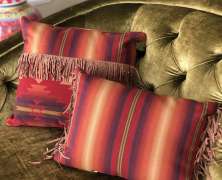Декоративная подушка Laroche Серапе Страйп 30х45 с бахромой - фото 2