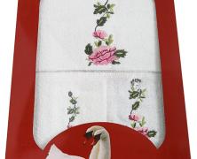 Комплект из 3 полотенец Grand Textil Giglio Bianco 40x60, 60x110 и 110x150 - фото 1