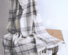 Плед из шерсти ягнёнка Steinbeck Bari 1 серый 130х190 - фото 4